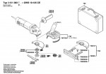 Bosch 0 601 383 703 Gws 10-125 Ce Angle Grinder 230 V / Eu Spare Parts